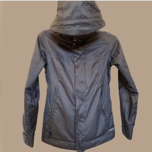 Burton Dryride Snowboard Jacket XS Gray White Collection Ski Winter Outerwear
